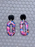 Pendientes Abstractos Multicolor - Arcilla Polimérica